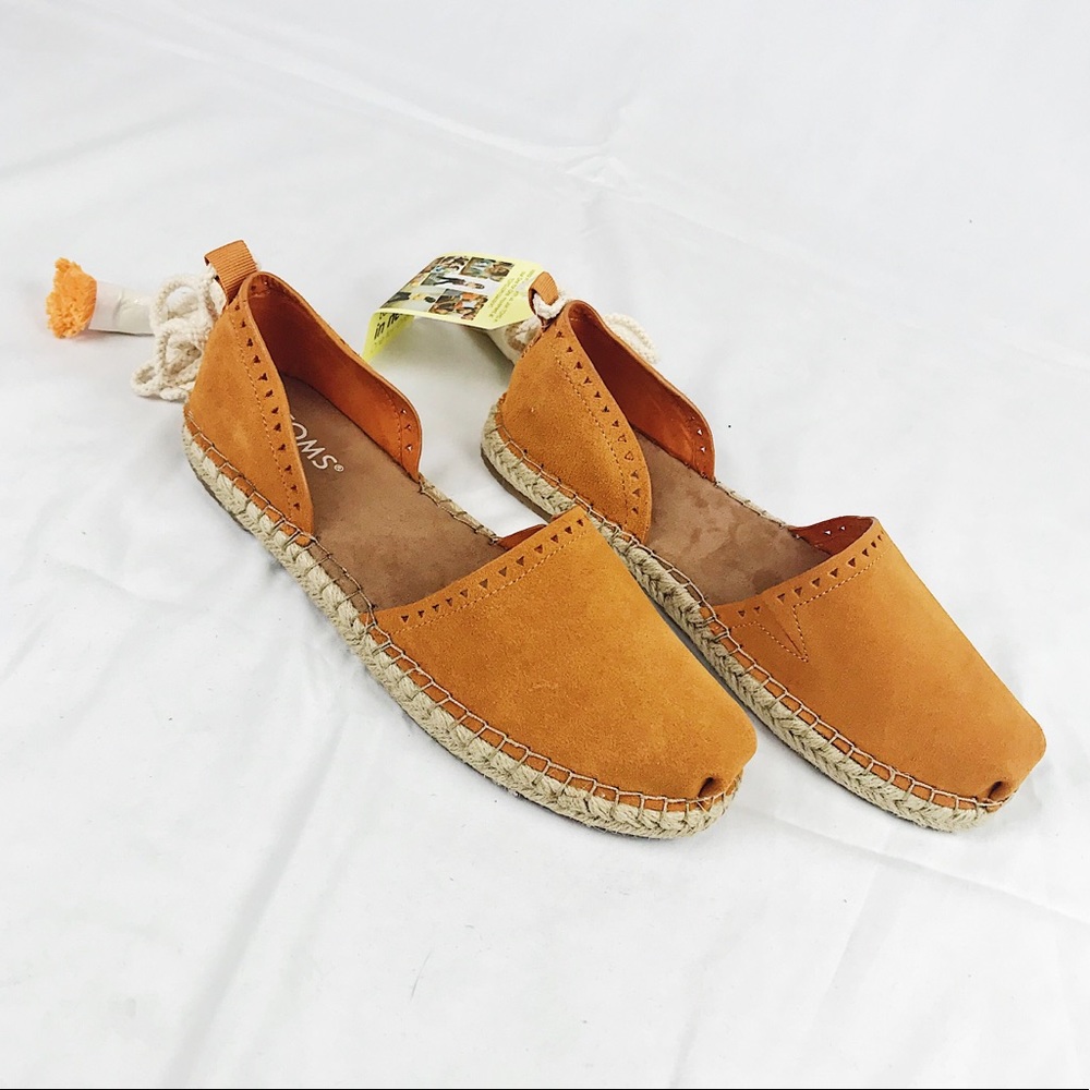 NWT Toms Katalina Saffron Suede Espadrilles - Picture 4 of 8